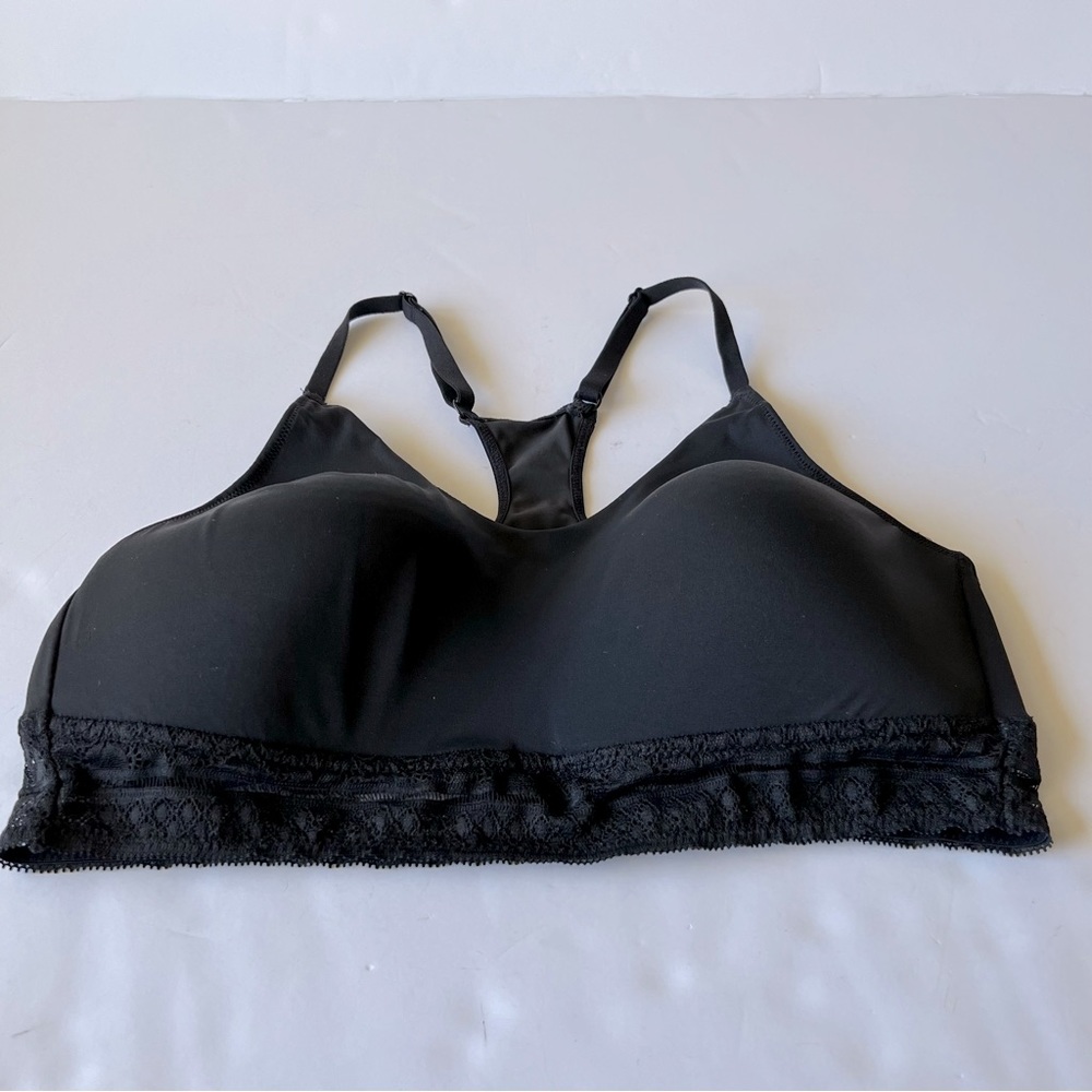 Bali Black Lightly Padded Halter Bralette Size M